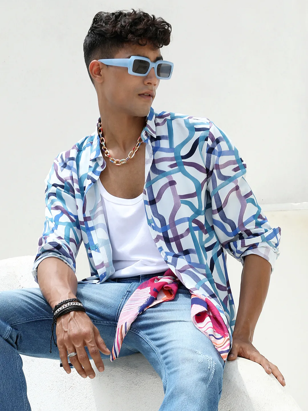 Abstract Print Shirt - Image 2