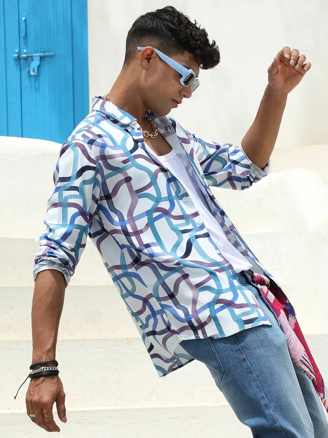 Abstract Print Shirt - Image 3