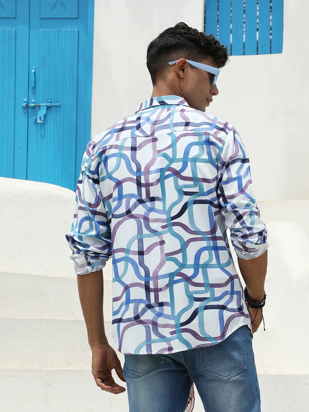 Abstract Print Shirt - Image 4