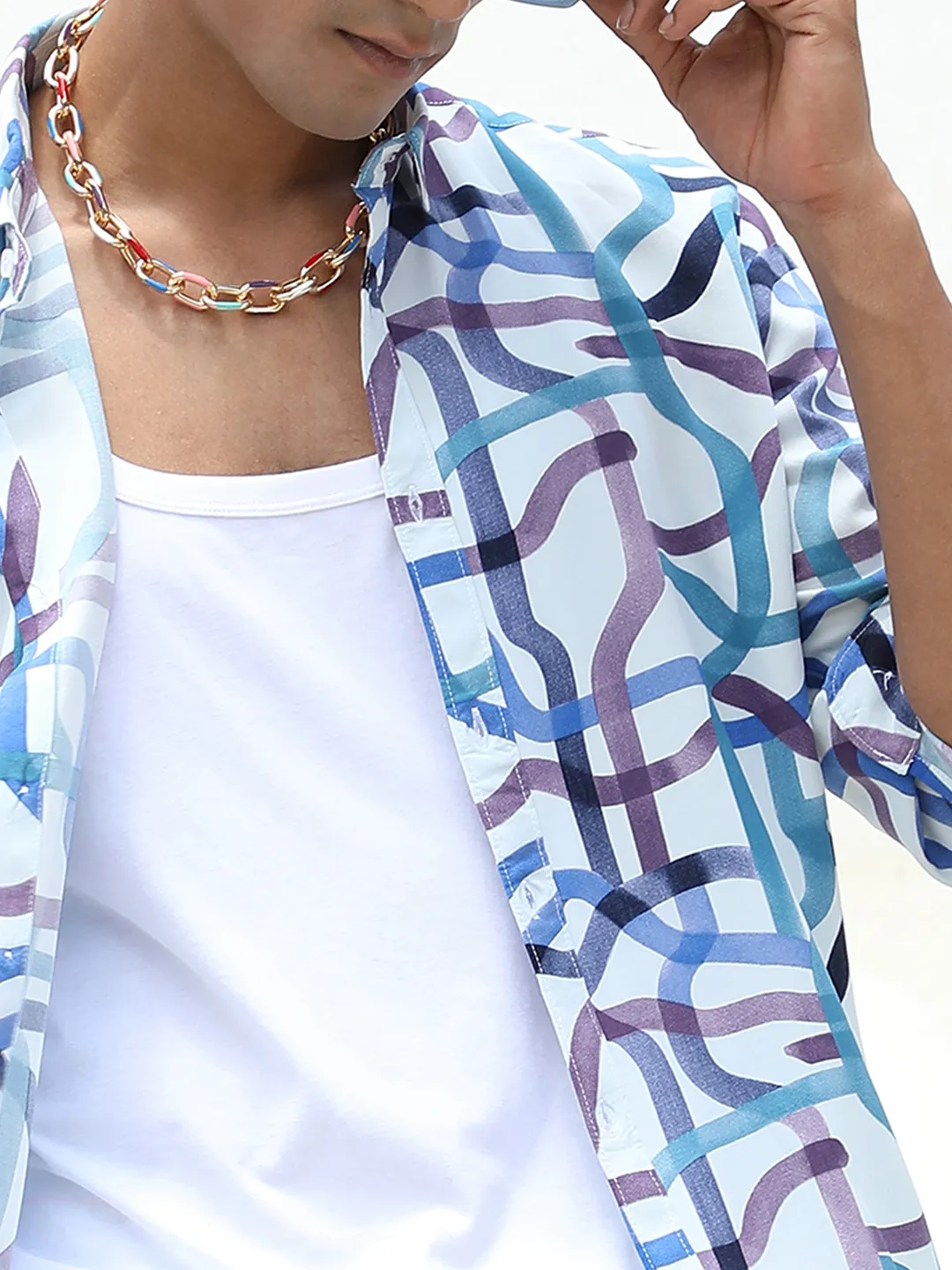 Abstract Print Shirt - Image 7