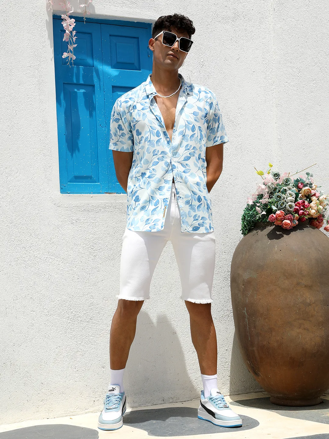 Artistic Foliage Print Shirt - Image 6