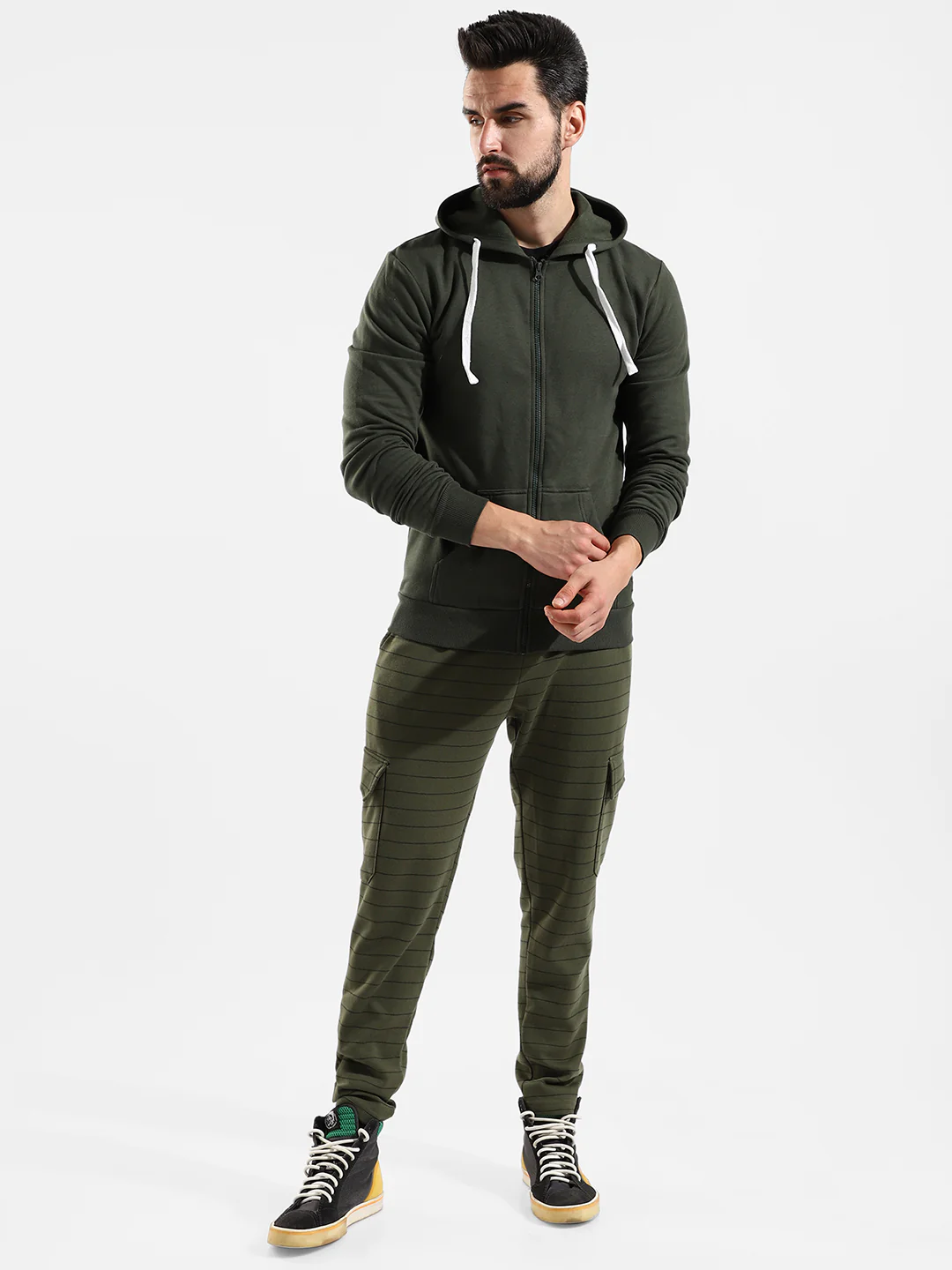 Cotton Solid Regular Fit Tracksuit For Casual Wear - Image 2