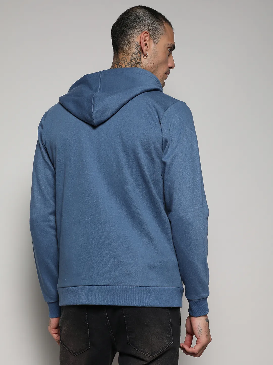 Zip-Front Hoodie With Contrast Drawstring - Image 4