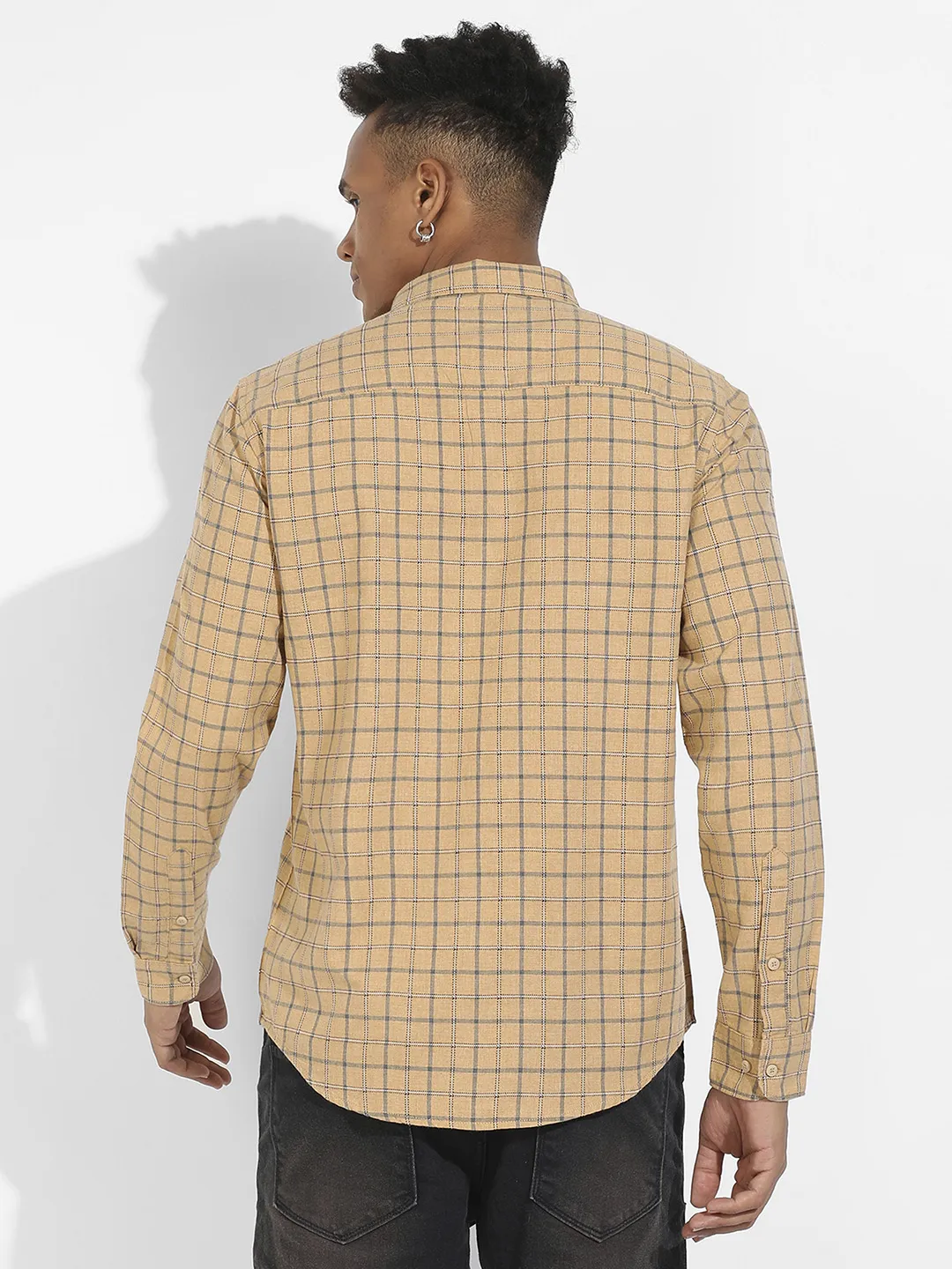 Contrast Tartan Plaid Shirt - Image 4