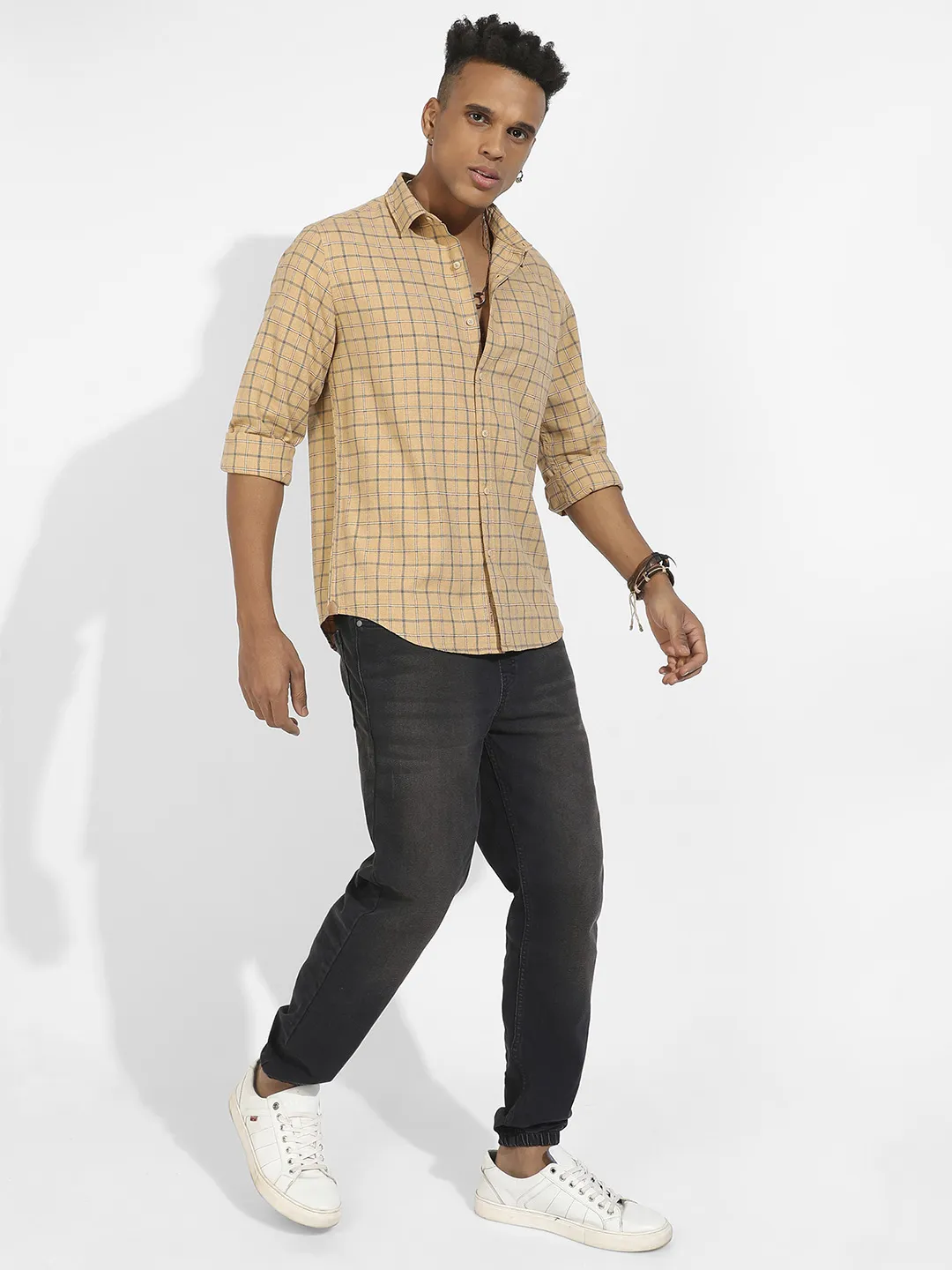 Contrast Tartan Plaid Shirt - Image 5