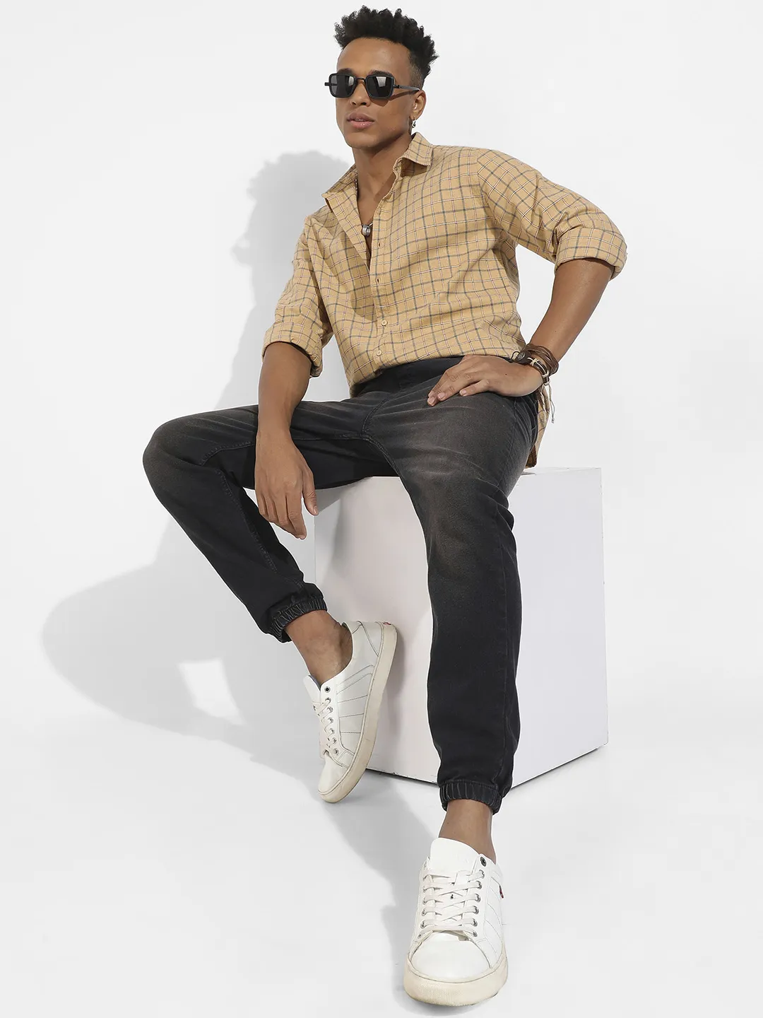 Contrast Tartan Plaid Shirt - Image 6