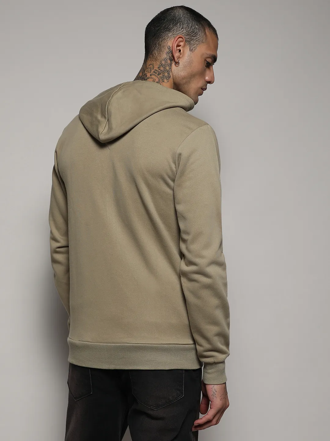 Zip-Front Hoodie With Contrast Drawstring - Image 4