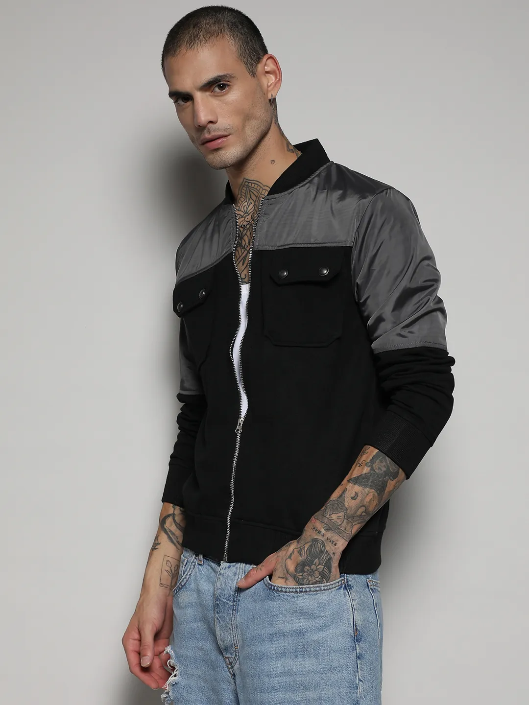 Zip-Front Jacket With Flap Pocket - Image 3