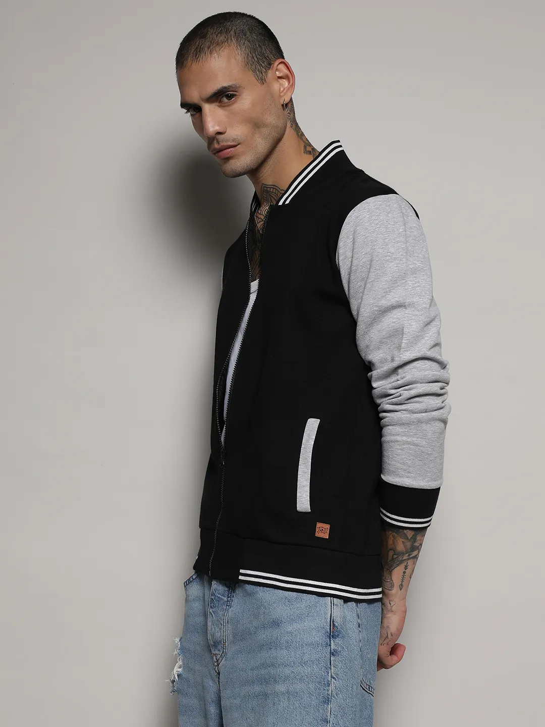 Zip-Front Jacket With Open-Angled Pocket - Image 3