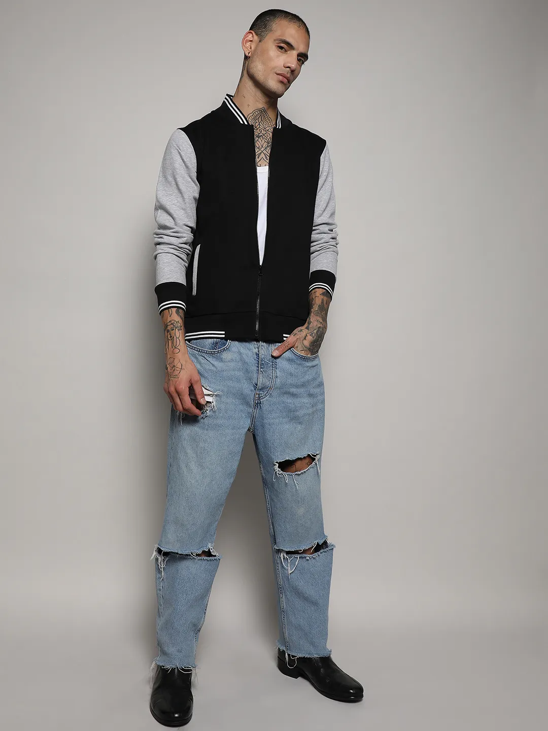 Zip-Front Jacket With Open-Angled Pocket - Image 5