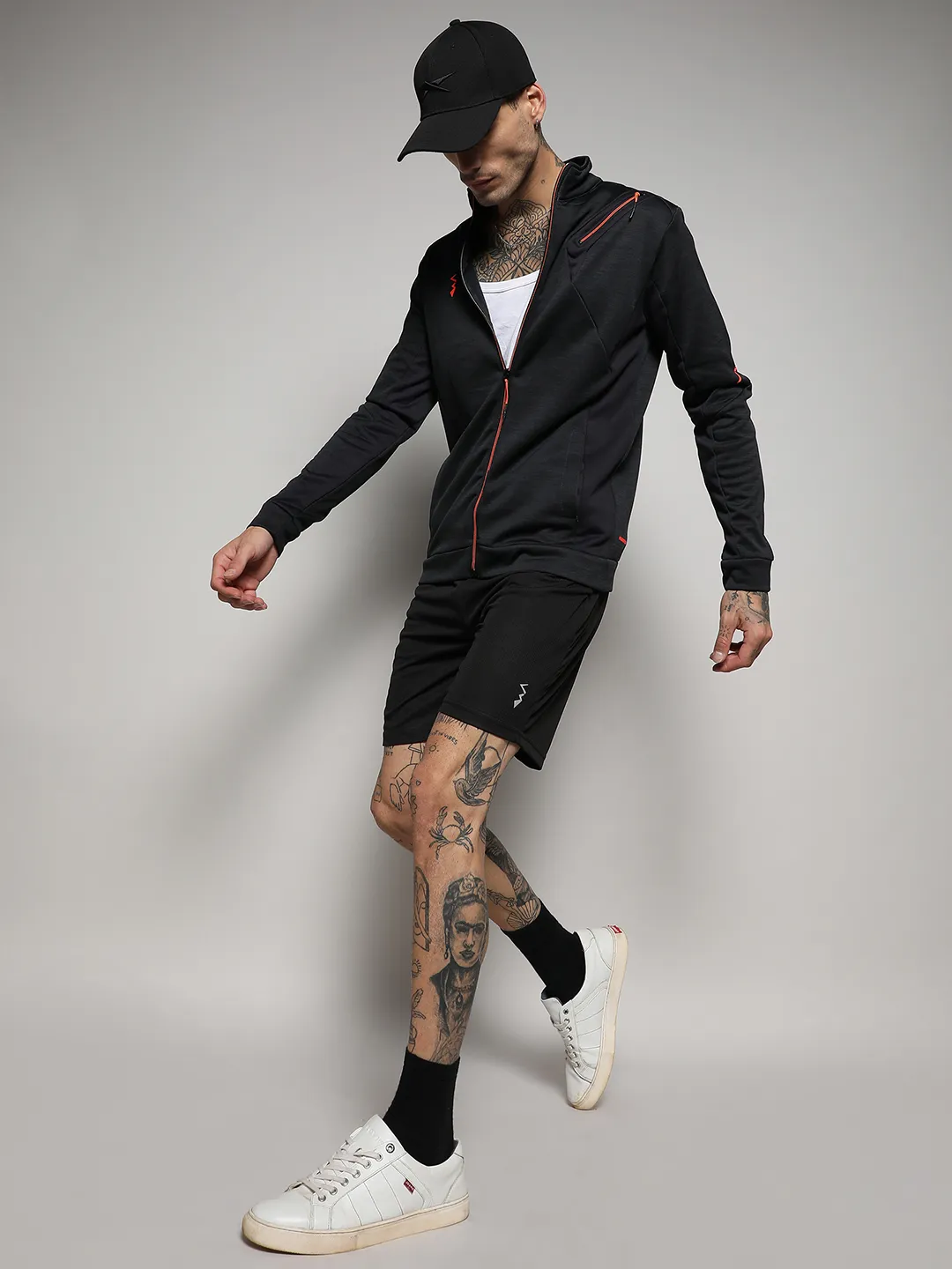 Heathered Activewear Jacket With Reflective Detail - Image 5