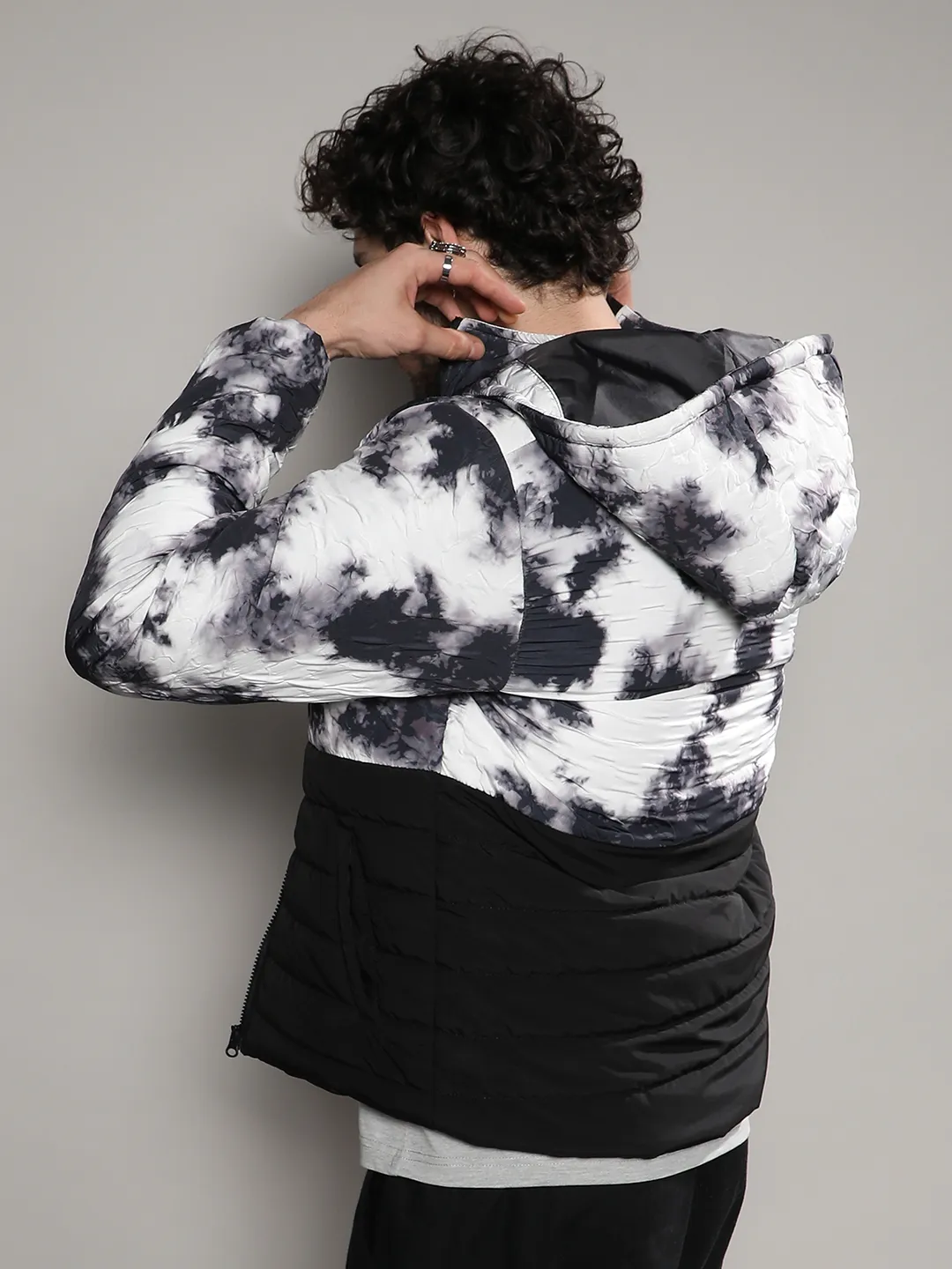 Tie-Dye Block Puffer Jacket - Image 4