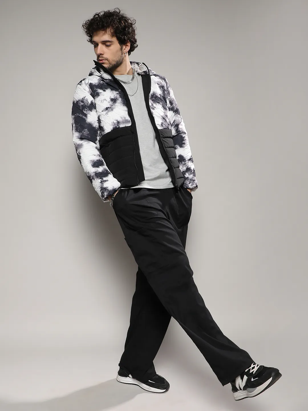 Tie-Dye Block Puffer Jacket - Image 5