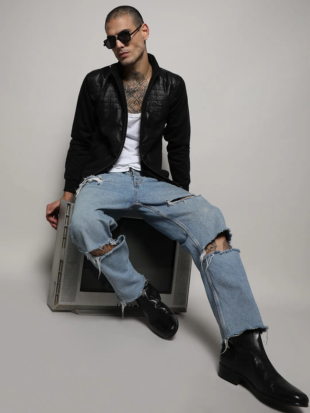 Zip-Front Jacket With Quilted Detail - Image 6