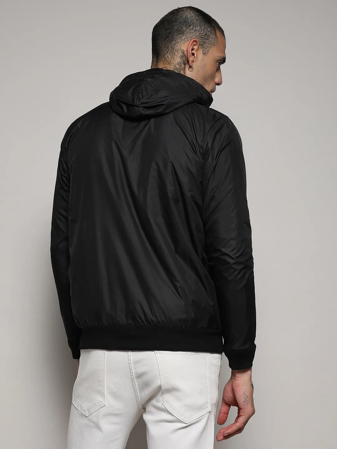 Zip-Front Jacket With Ribbed Hem - Image 4
