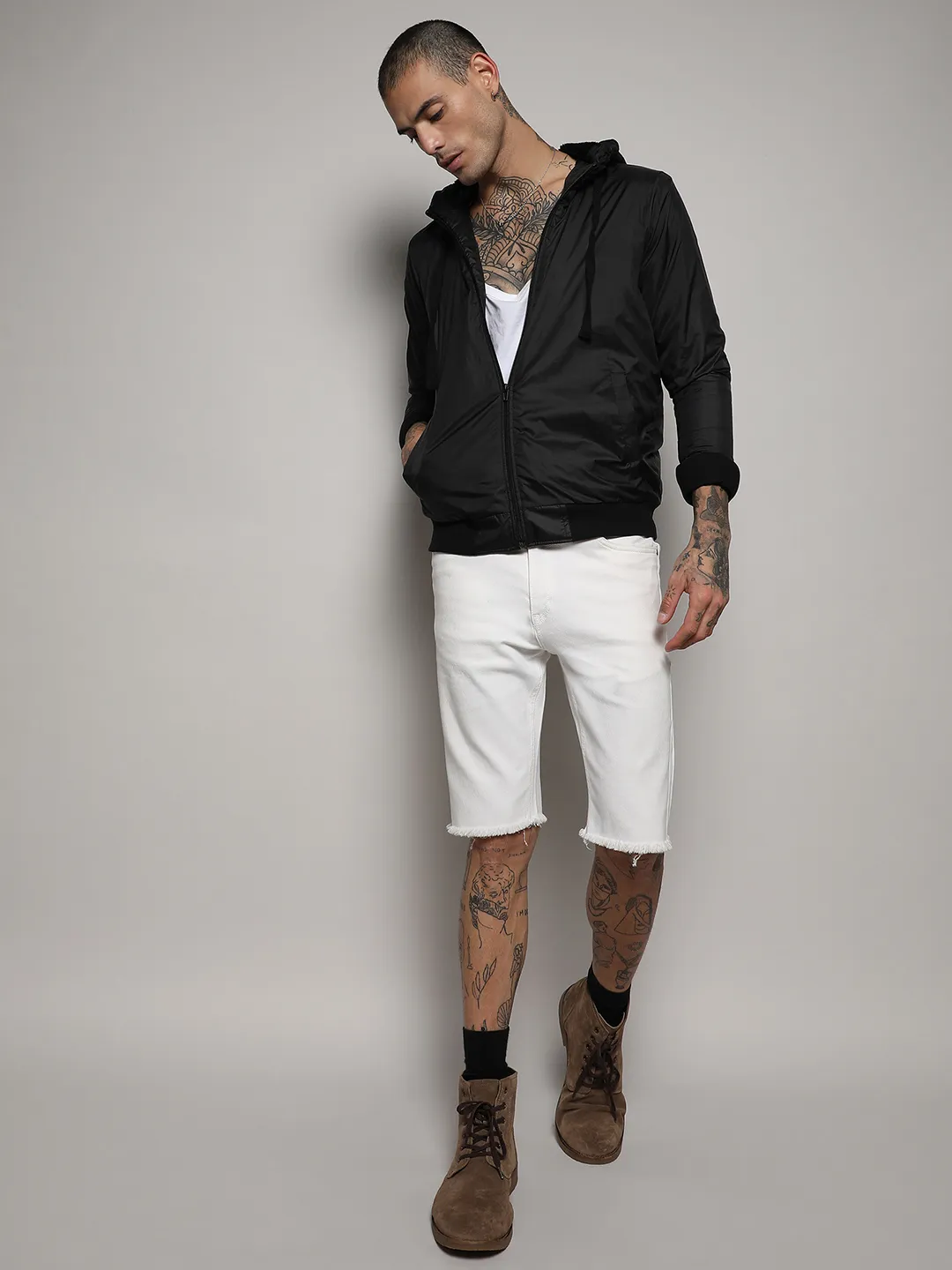 Zip-Front Jacket With Ribbed Hem - Image 5