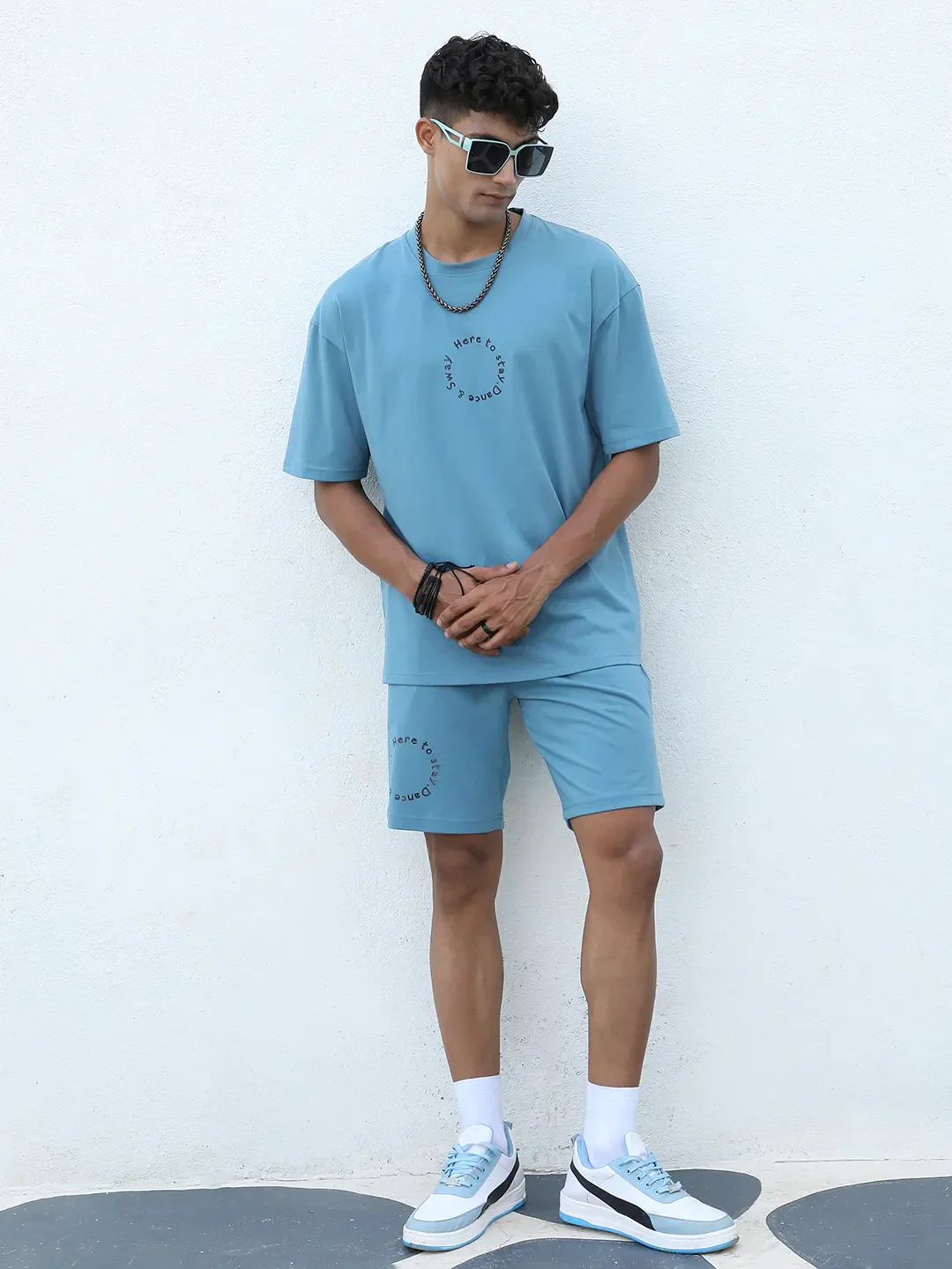 Blue Oversized Braindead Co-Ord Set - Image 2