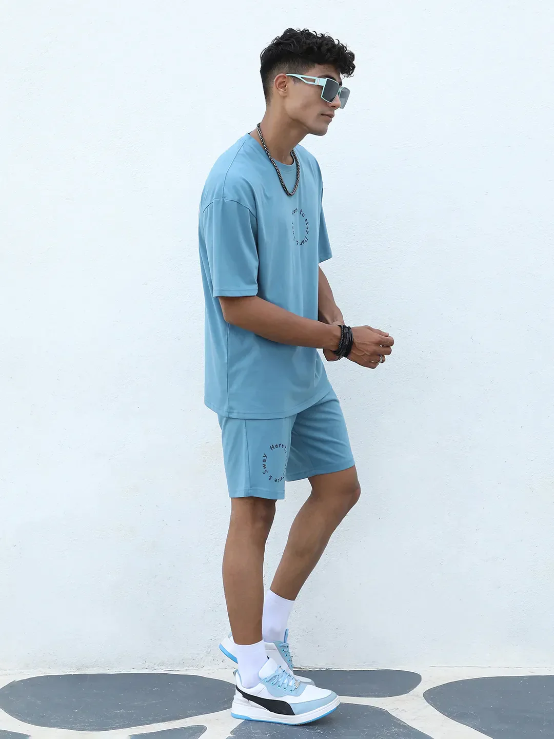 Blue Oversized Braindead Co-Ord Set - Image 3