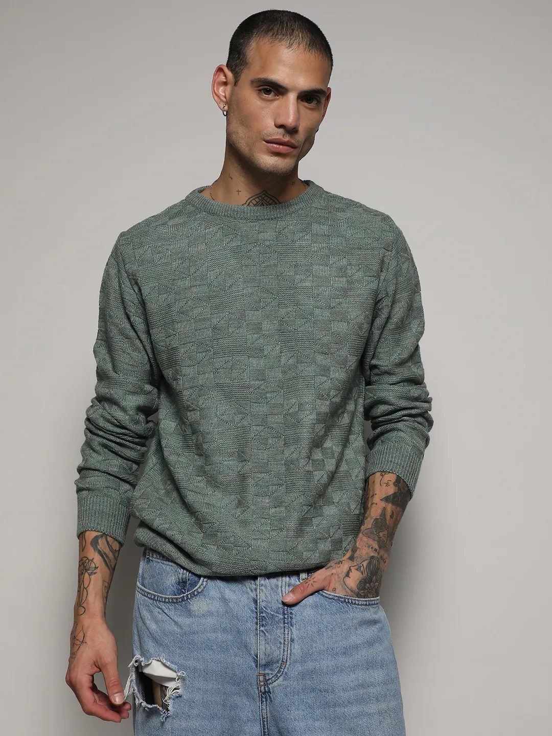 Textured Knit Sweater - Image 2