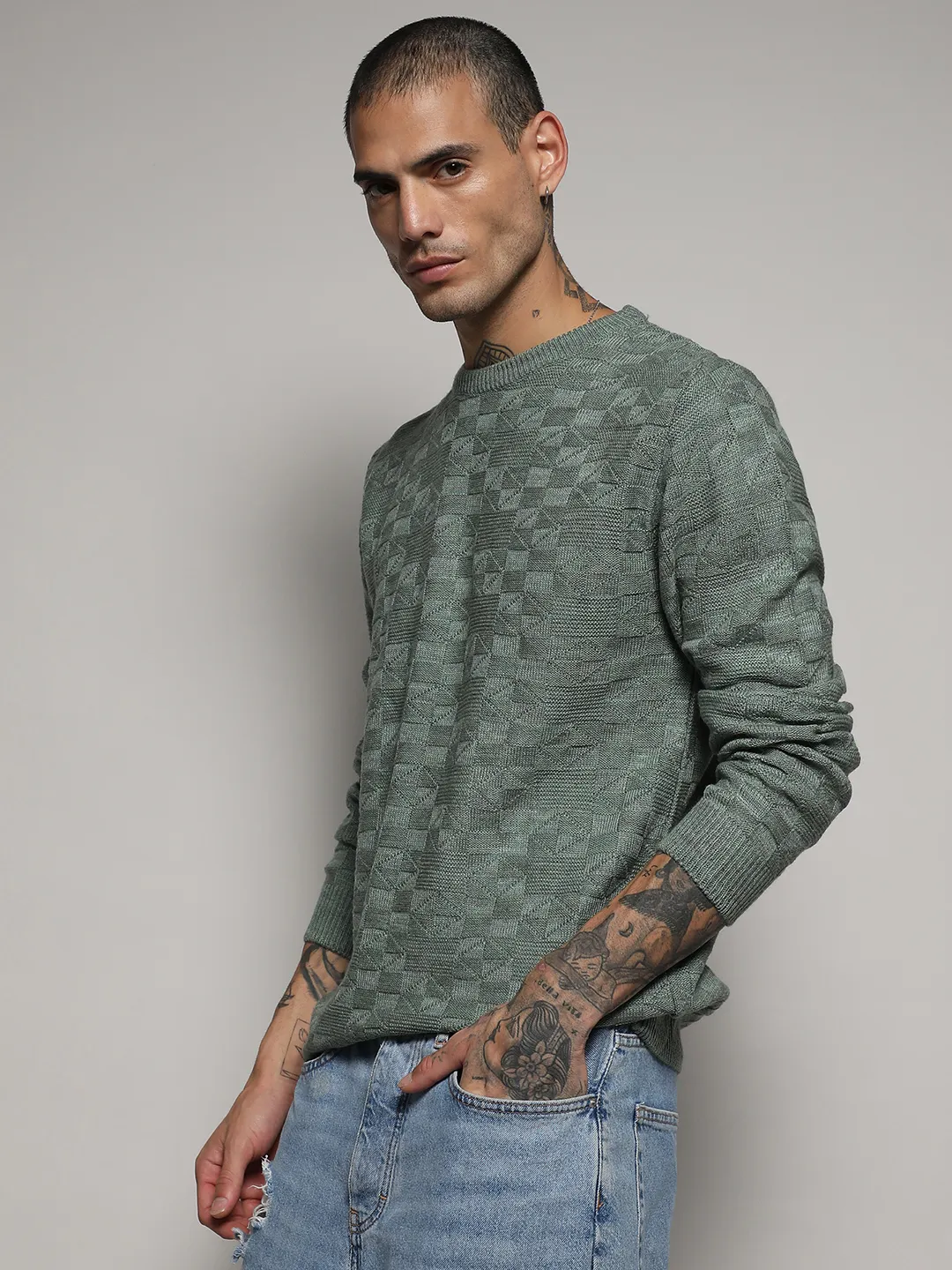 Textured Knit Sweater - Image 3