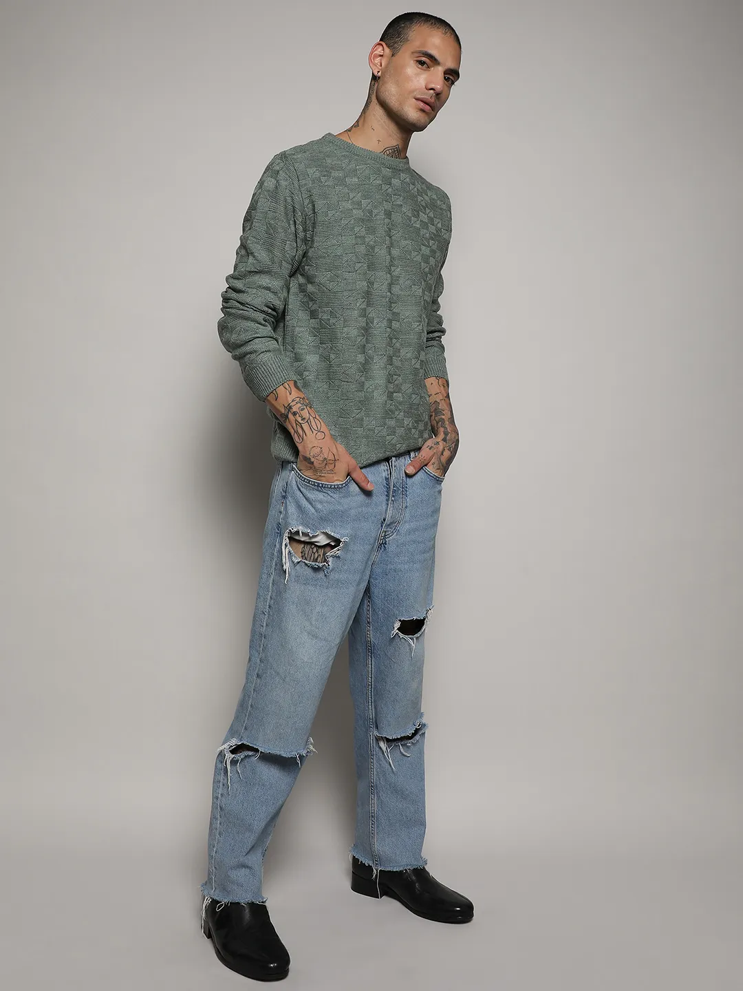 Textured Knit Sweater - Image 5