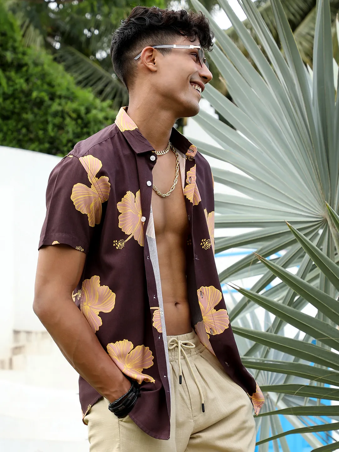 Hibiscus Print Shirt - Image 3