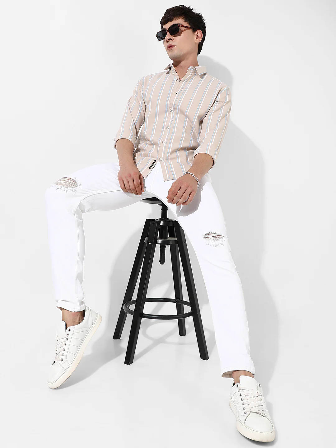 Striped Cotton Shirt - Image 6