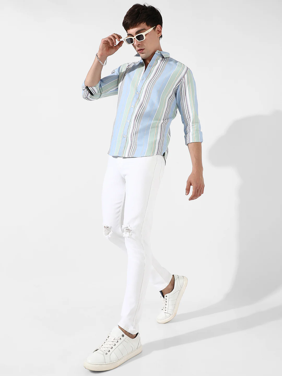 Striped Cotton Shirt - Image 6