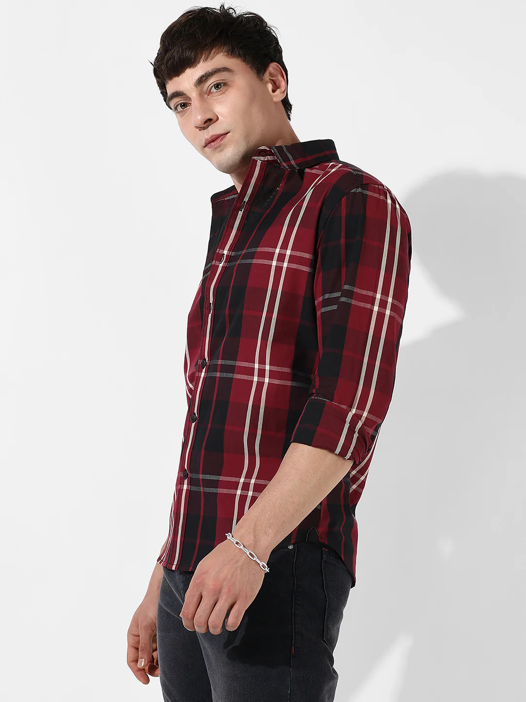 Cotton Plaid Shirt - Image 3