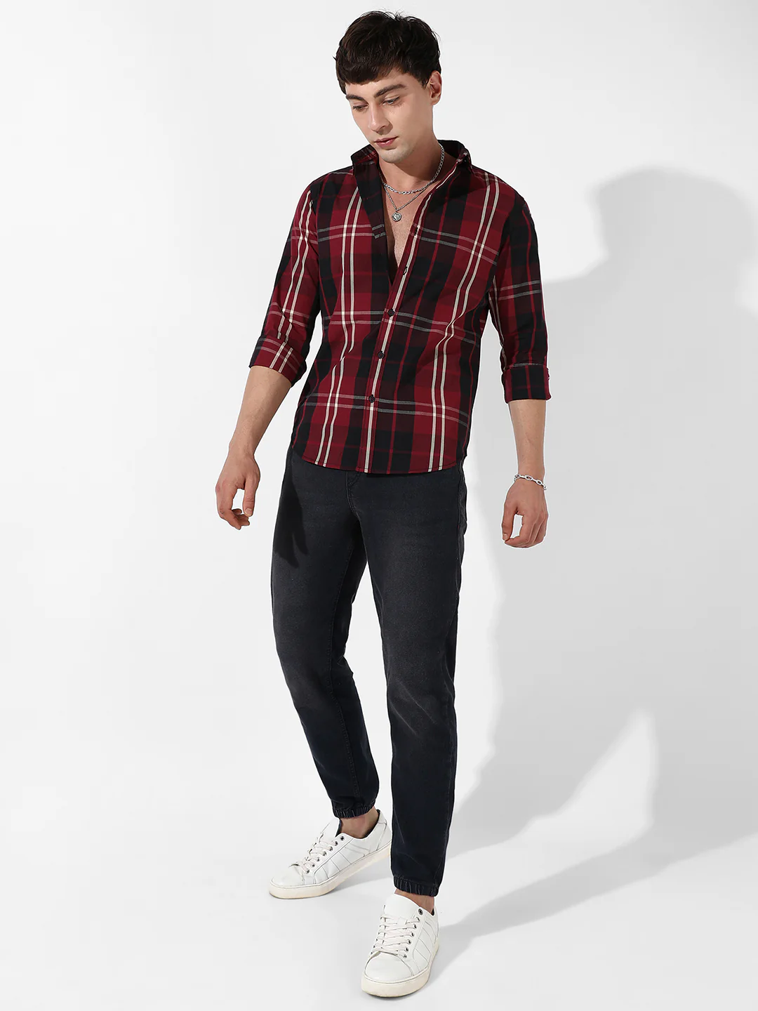 Cotton Plaid Shirt - Image 5