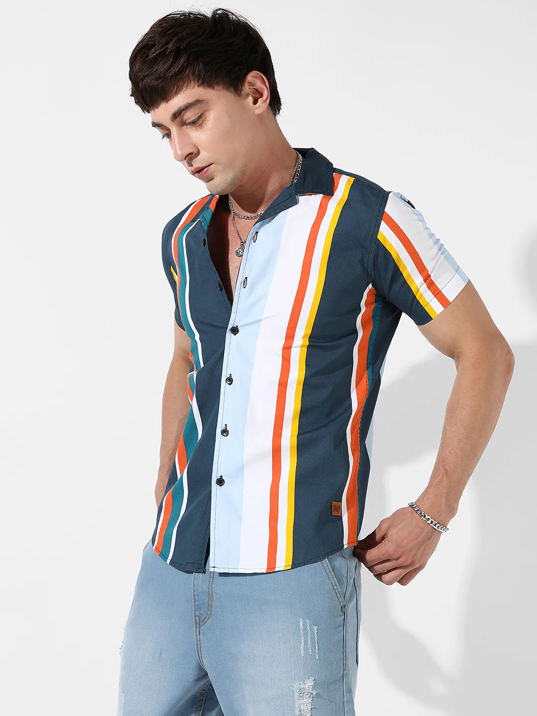 Striped Cotton Shirt - Image 3