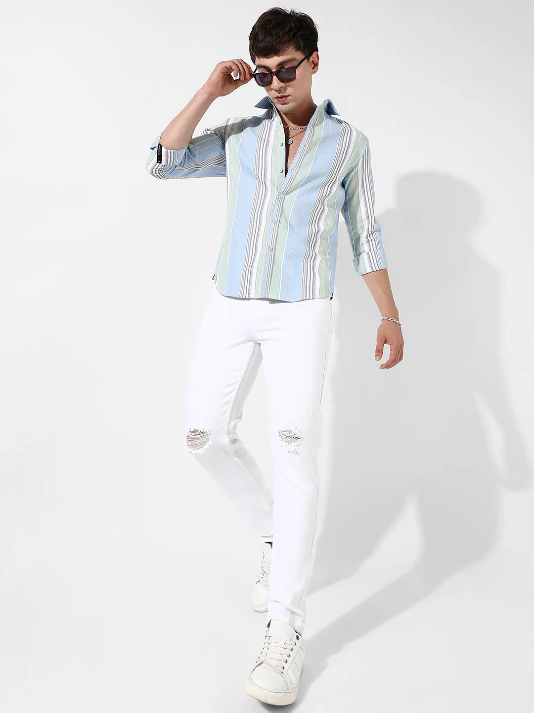 Striped Cotton Shirt - Image 6
