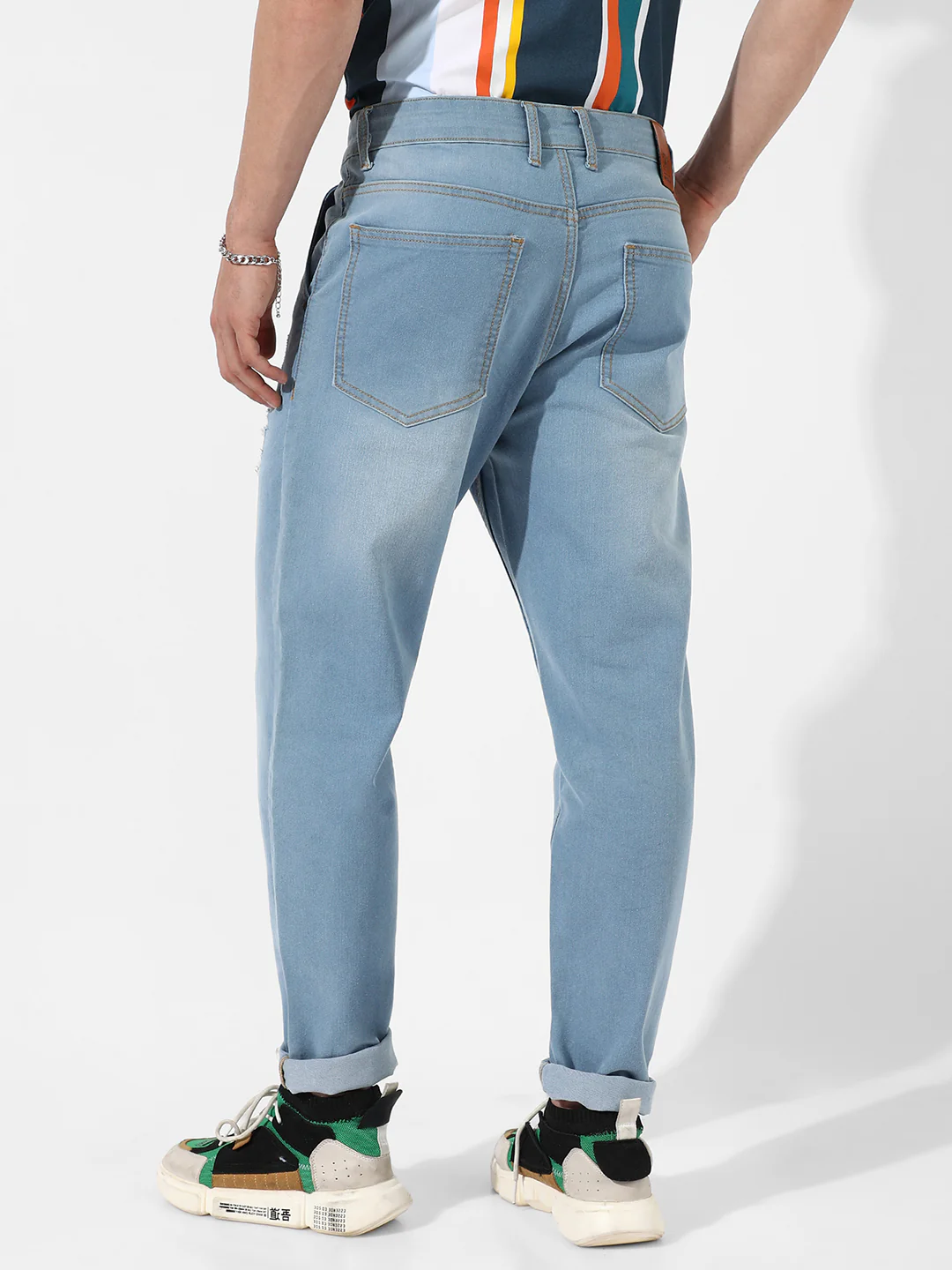 Ripped Denim Jeans - Image 4