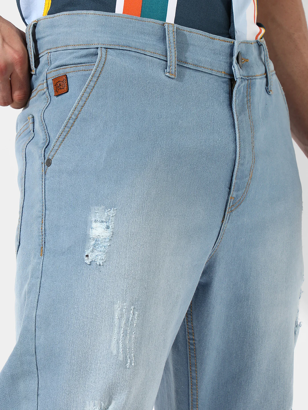 Ripped Denim Jeans - Image 7