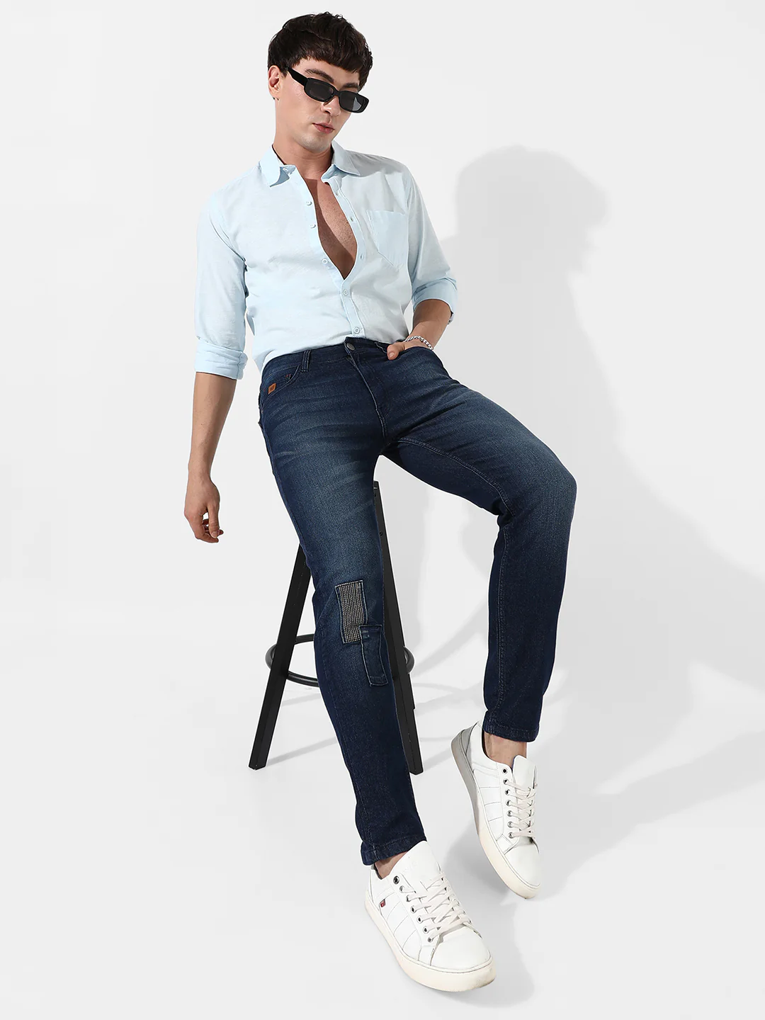 Tapered Denim Jeans - Image 6