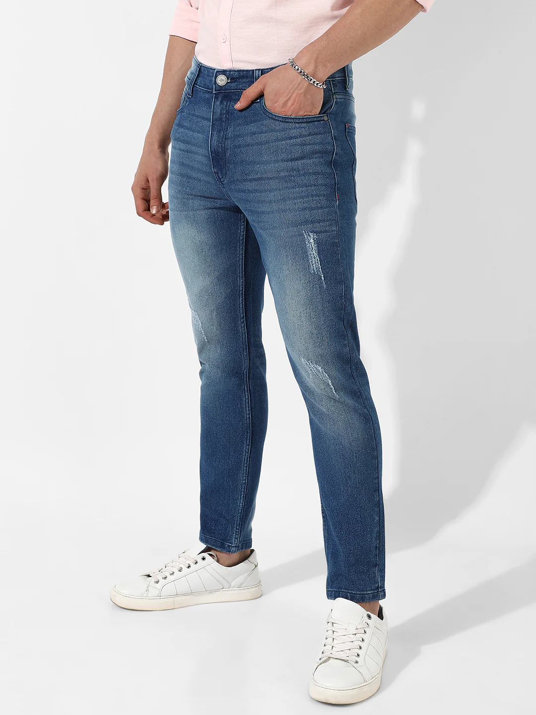 Tapered Denim Jeans - Image 3