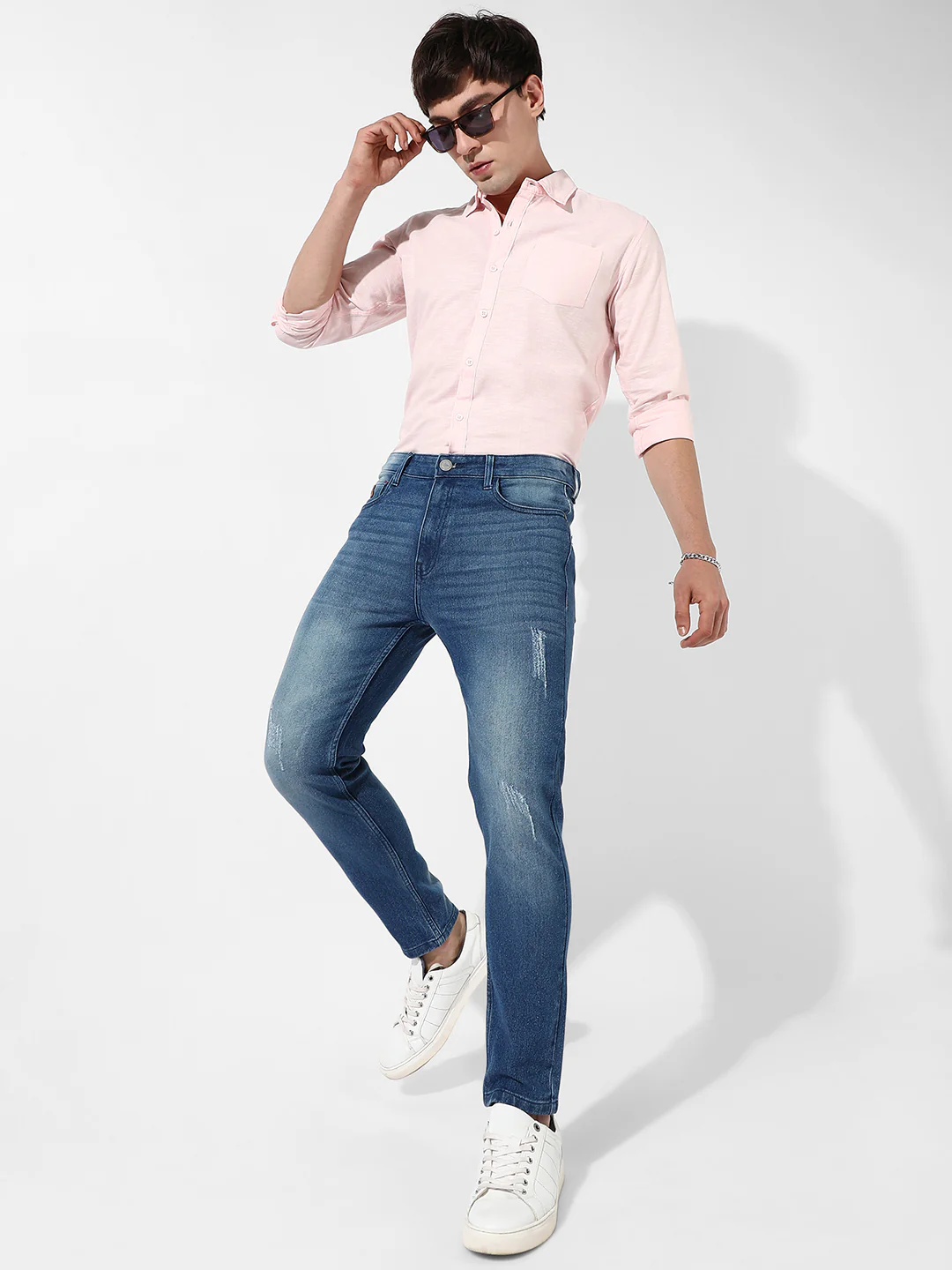 Tapered Denim Jeans - Image 6