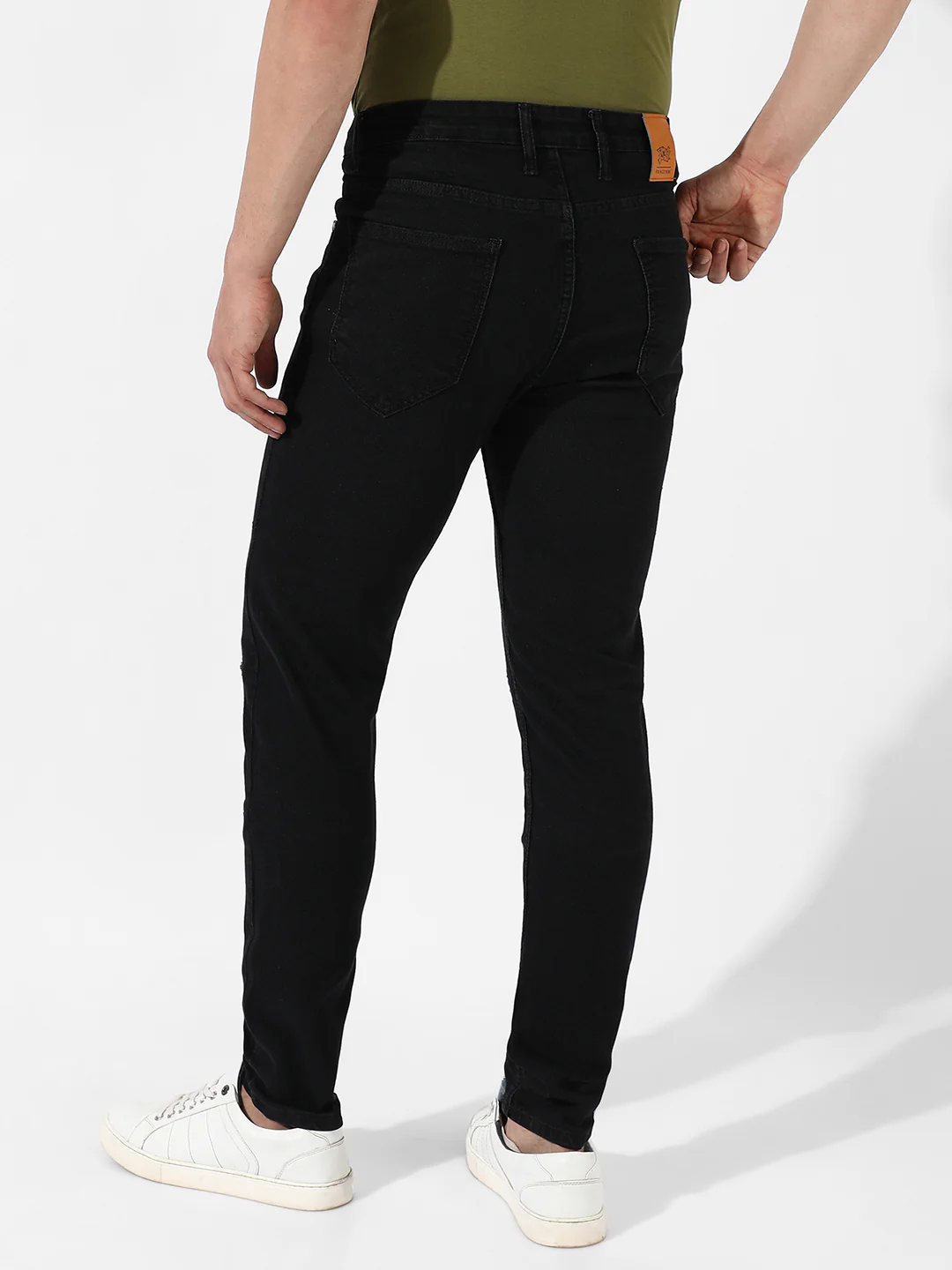 Zip Detail Denim Jeans - Image 4