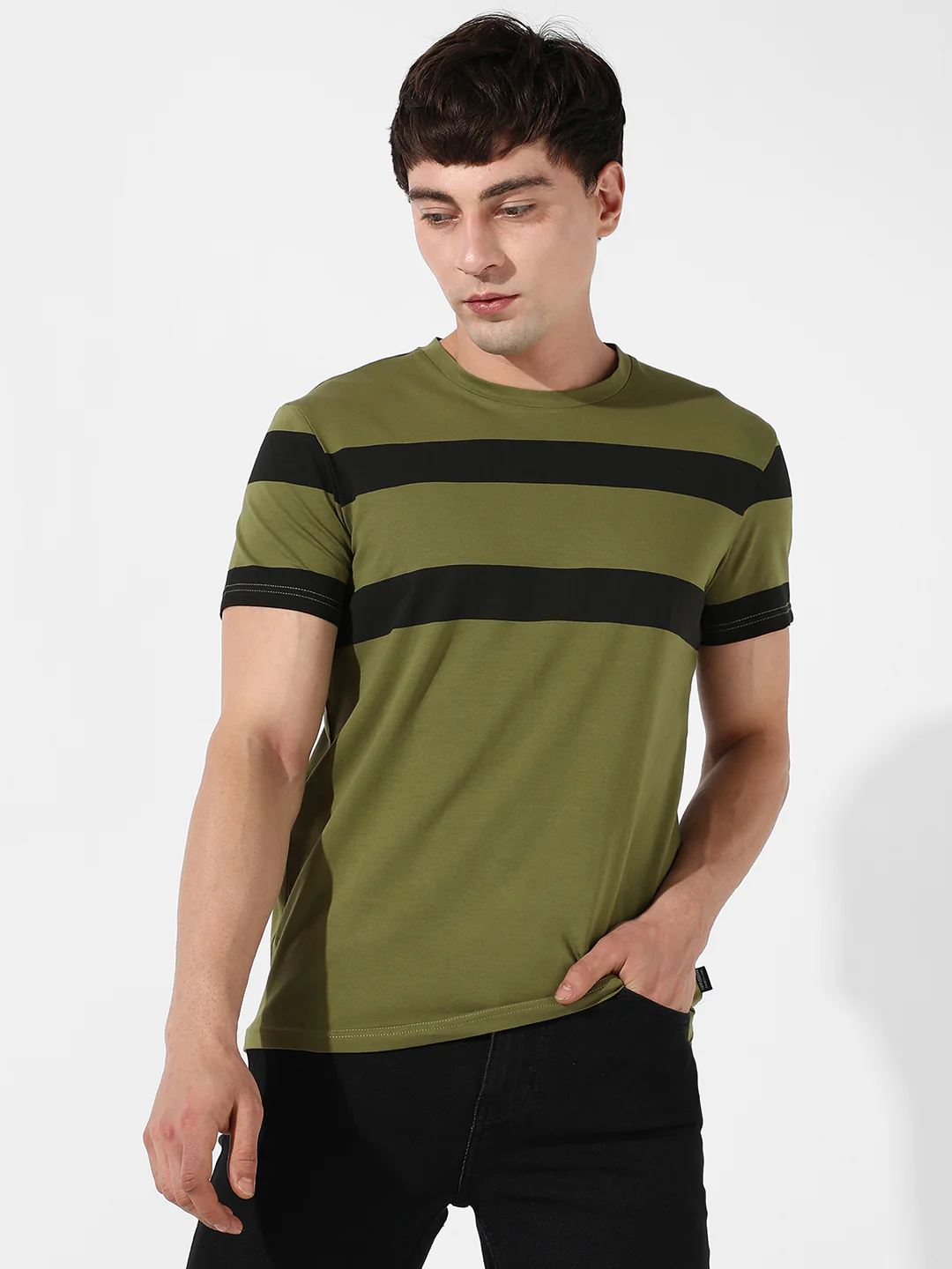 Contrast Stripes T-Shirt - Image 2