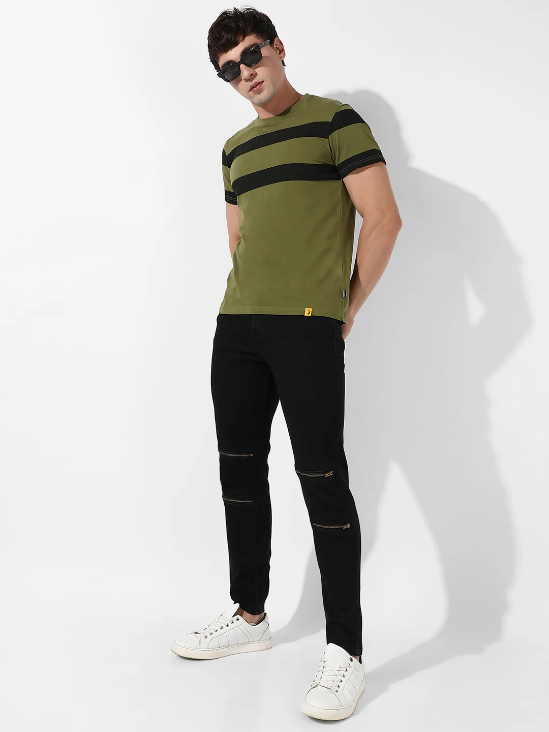 Contrast Stripes T-Shirt - Image 6