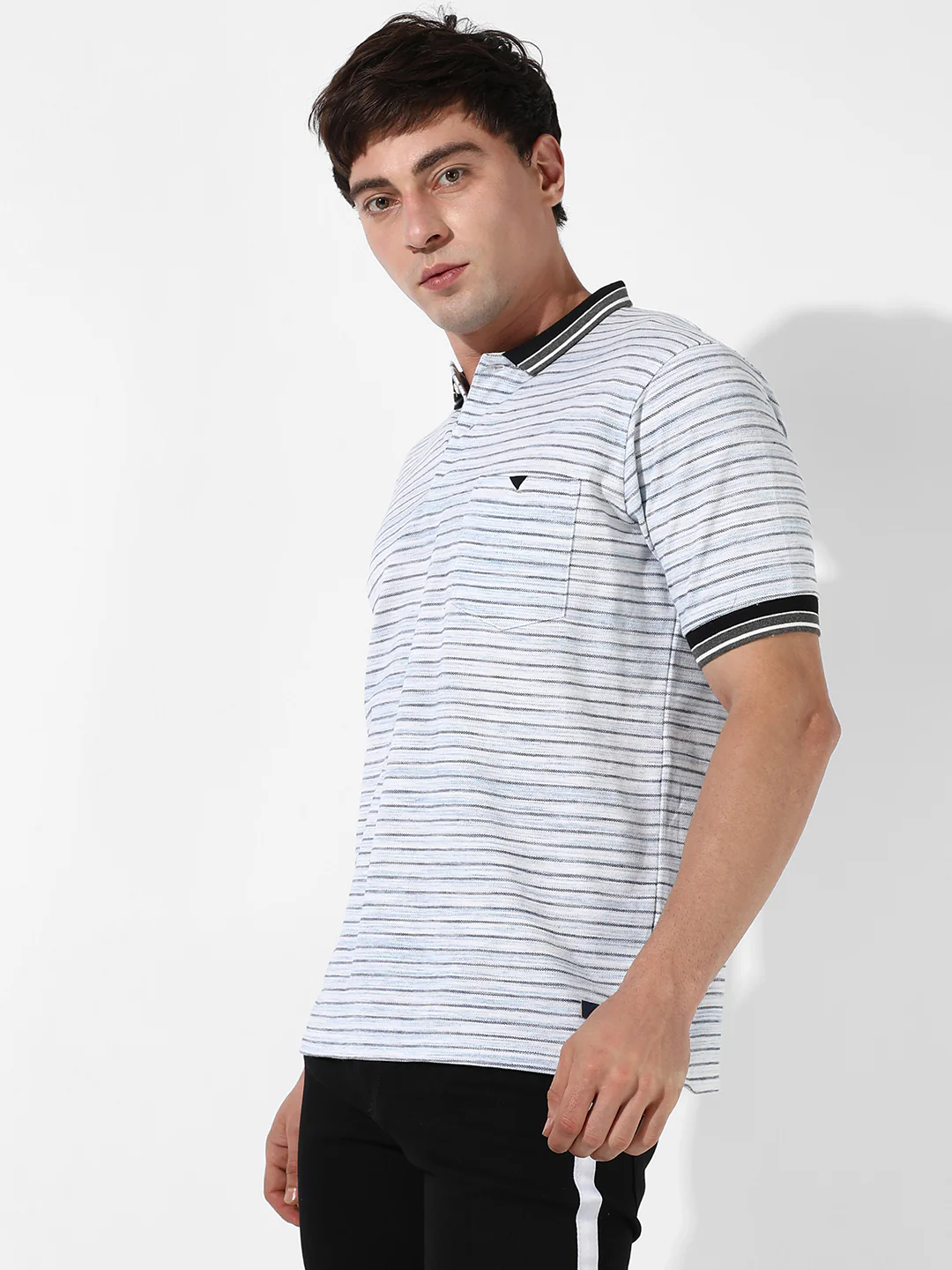 Striped Polo T-Shirt - Image 3