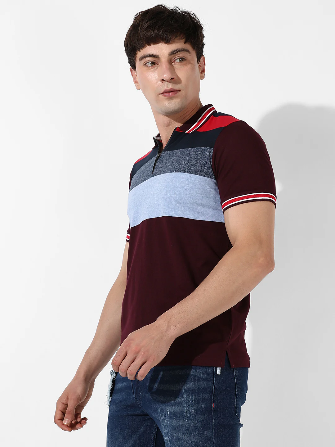 Colourblocked Polo T-Shirt - Image 3