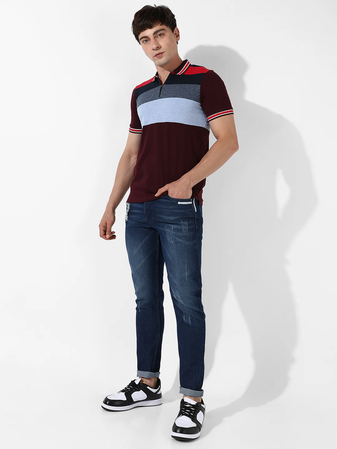 Colourblocked Polo T-Shirt - Image 5