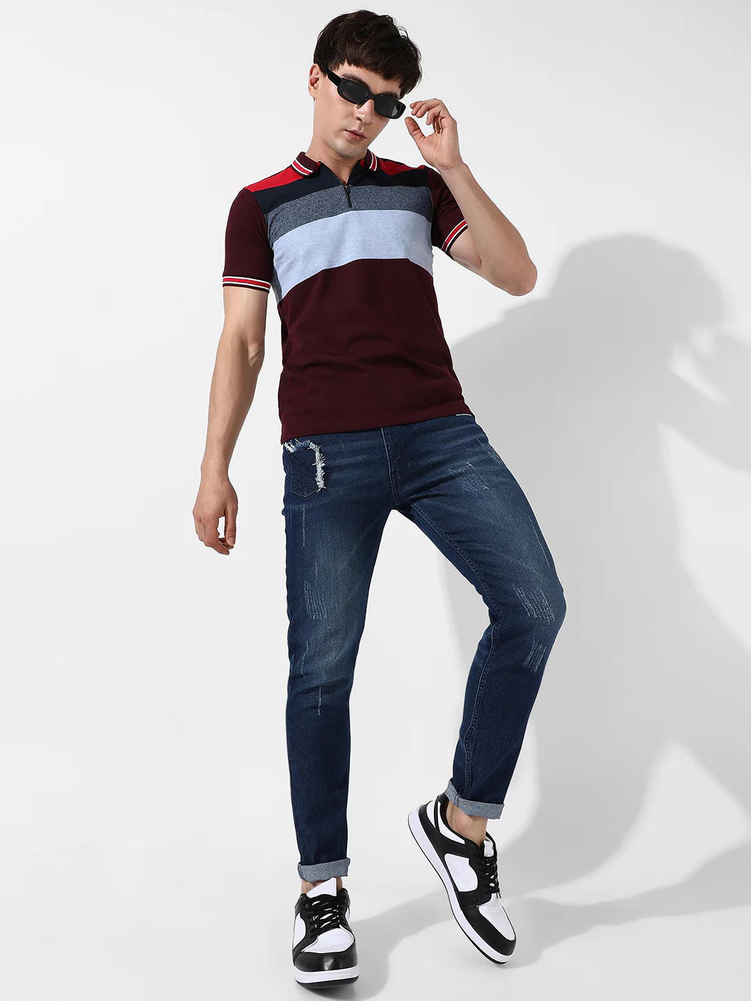 Colourblocked Polo T-Shirt - Image 6