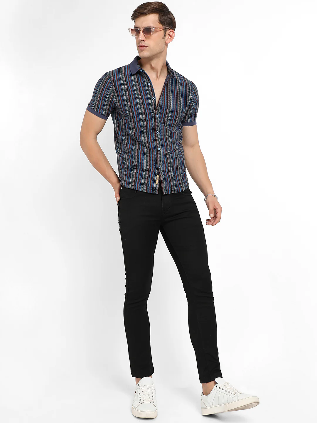 Contrast Knitted Shirt - Image 6
