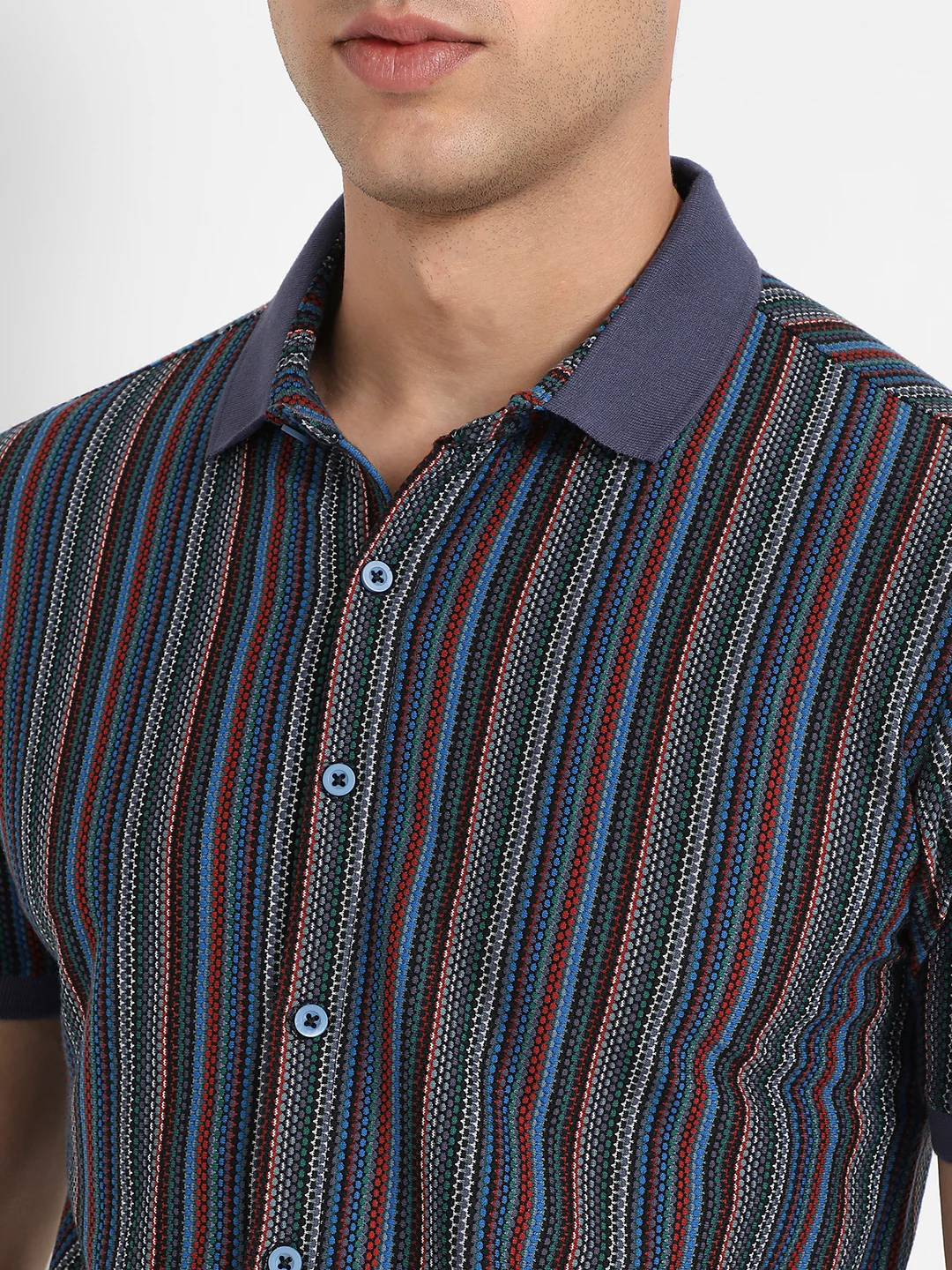 Contrast Knitted Shirt - Image 7