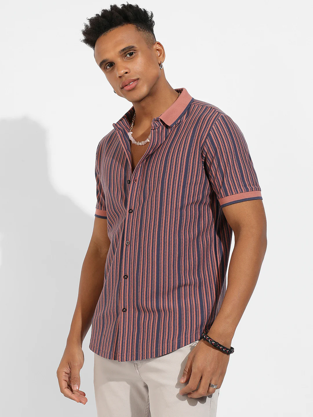 Contrast Knitted Shirt - Image 3