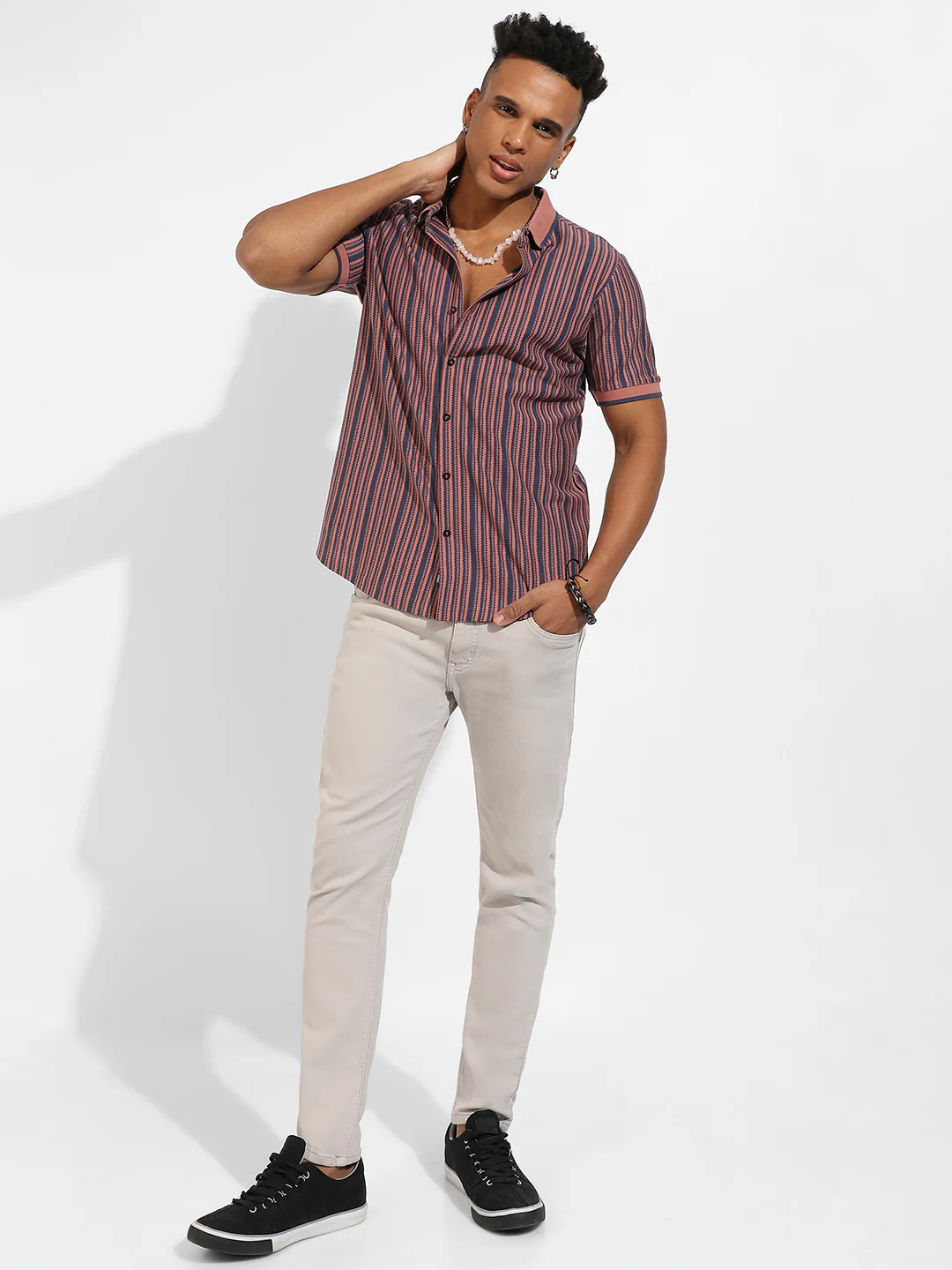 Contrast Knitted Shirt - Image 5