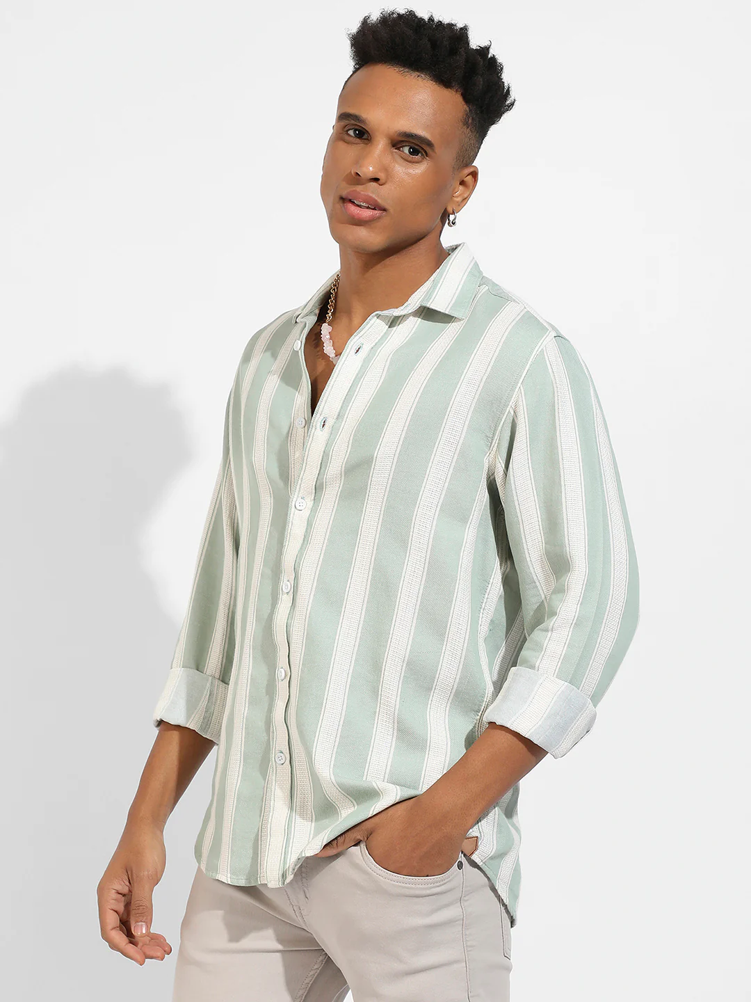 Contrast Club Striped Shirt - Image 3
