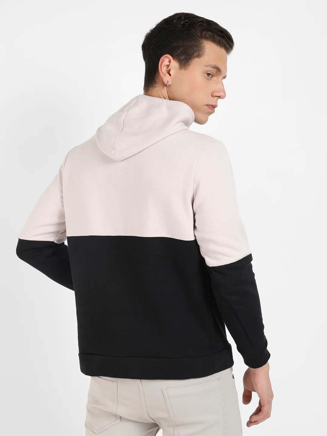 Colourblocked Hoodie With Kangaroo Pockets - Image 4